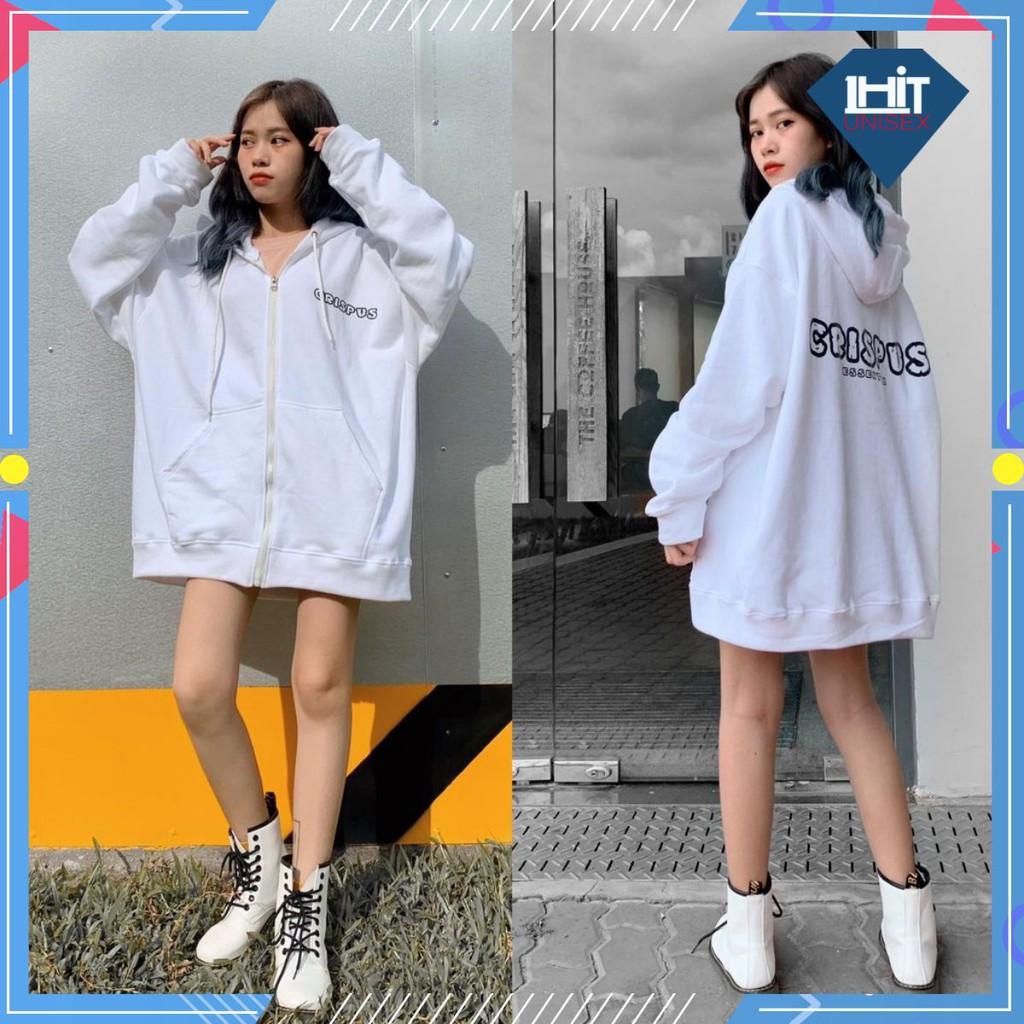 Áo Khoác Nỉ Bông CRISPUS Dây Kéo Form Rộng Unisex 1HIT_UNISEX