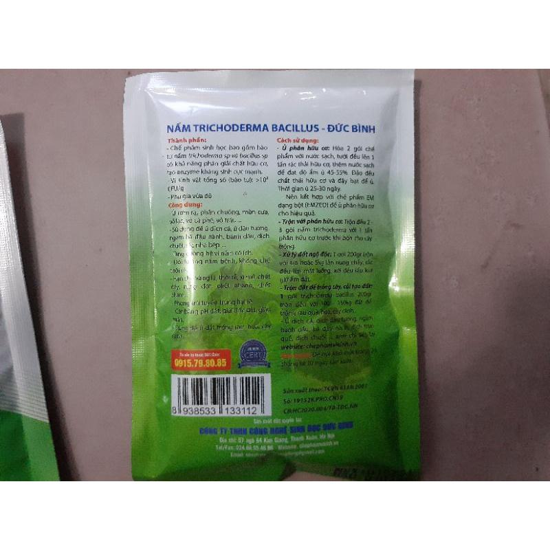 Chế phẩm men vi sinh nấm đối kháng trichoderma bacillus Đức Bình 200gr