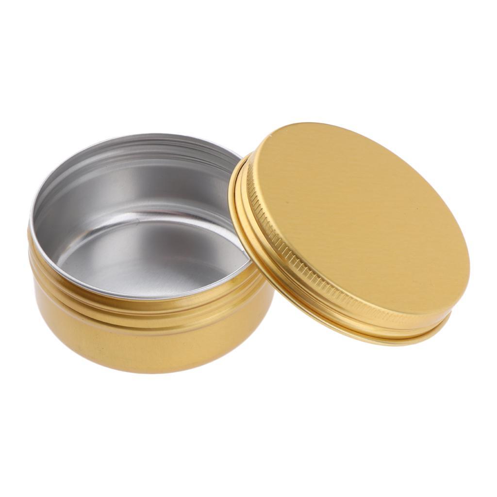 10x Empty Cosmetic Cream Lotion Jar Pot Aluminum Case Tins for Travel 100ml