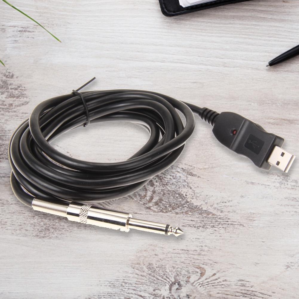 Dây Cáp Kết Nối Đàn Guitar Bass 1 / 4 "6.3mm Sang USB