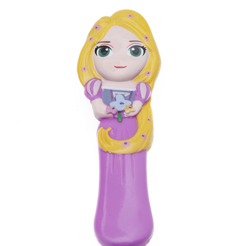 Muỗng ăn inox 3D hình công chúa tóc dài Rapunzel màu tím cho trẻ em , bé gái - 58VNDP2111