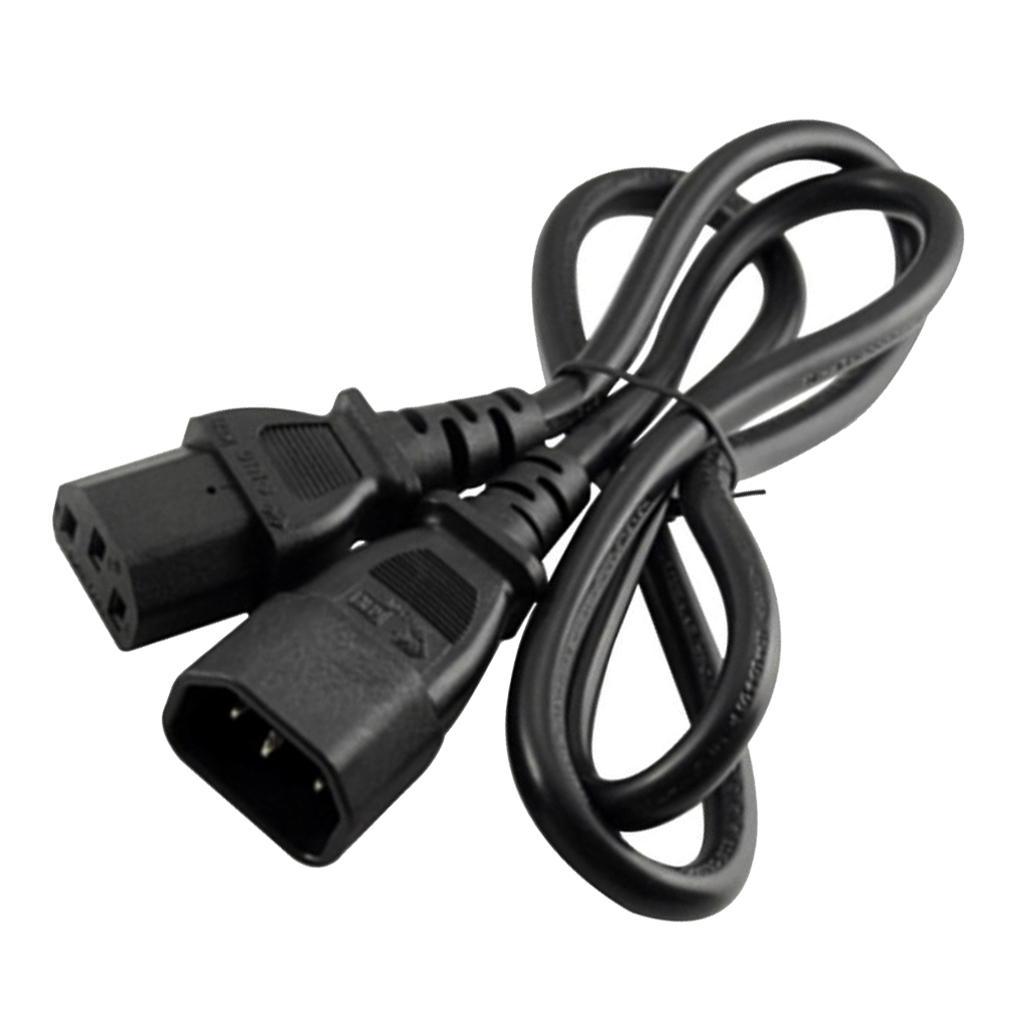 Power Extension Cable IEC 320 C13 Female to C14 Male 2M For PC Computer UPS
