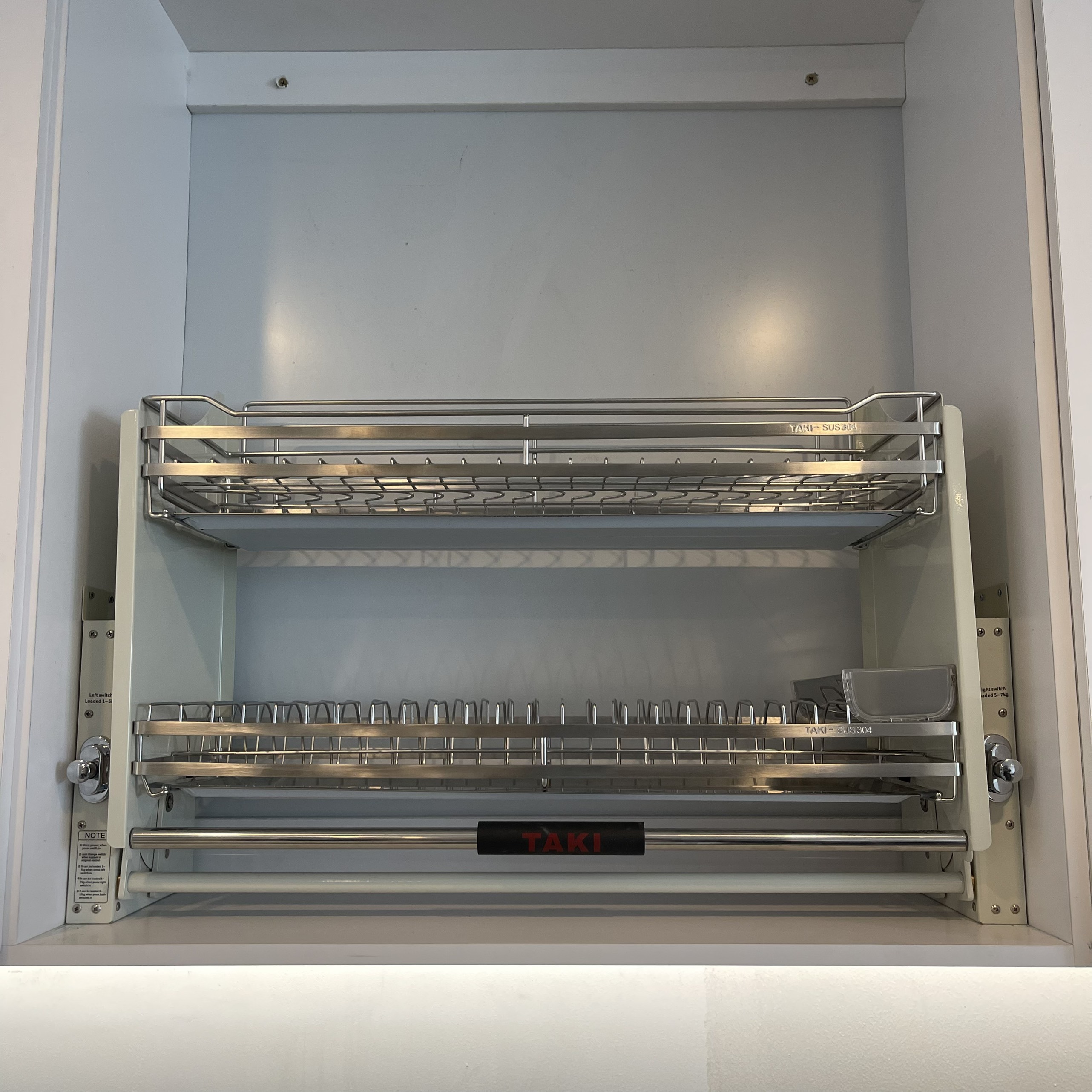 Kệ Chén Nâng Hạ TAKI INOX 304, Kệ Chén Thông Minh, Kệ Nâng Hạ - Bảo Hành Vĩnh Viễn INOX