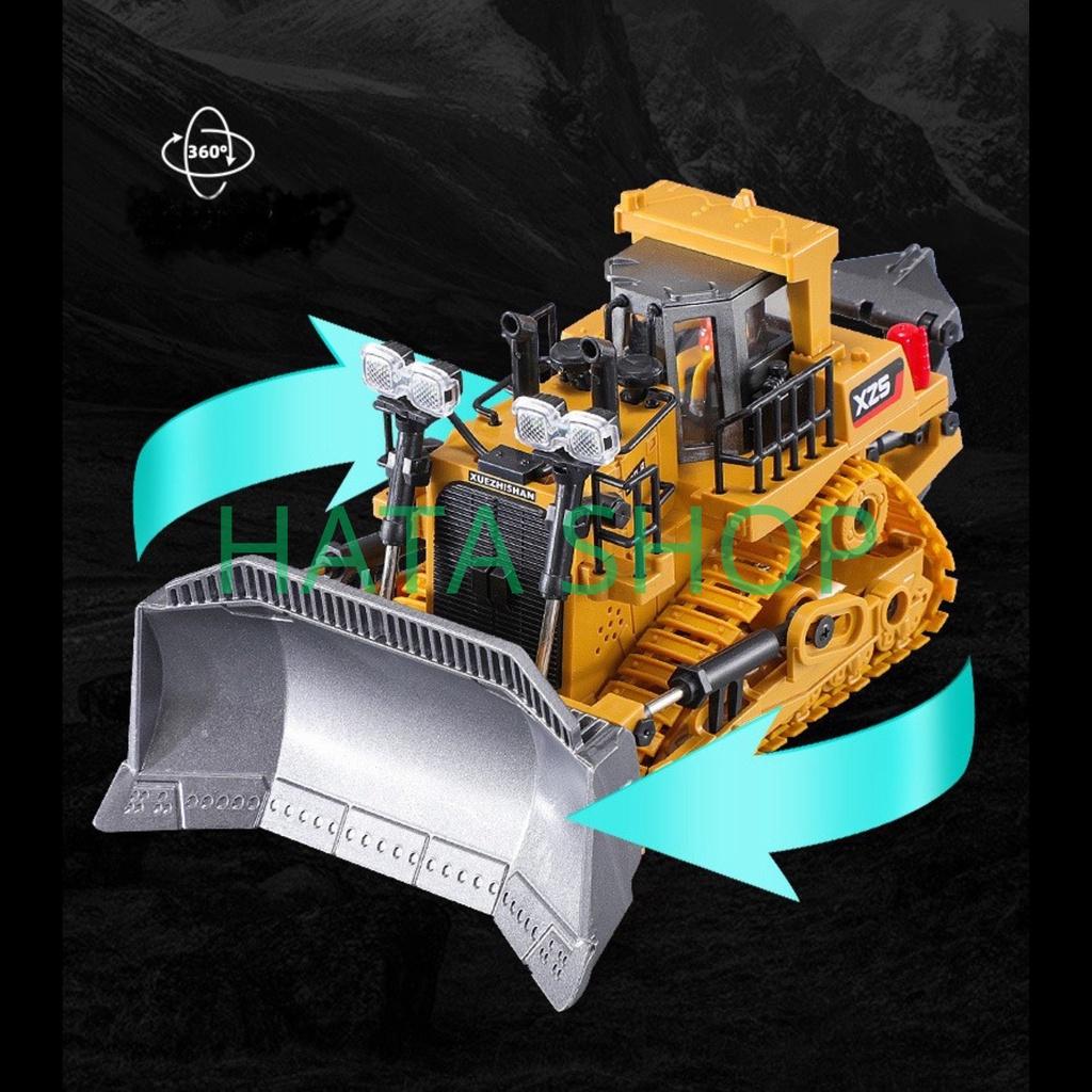 Xe Ủi Đất Kim Loại BC1045 (Alloy Bulldozer) điều khiển từ xa 9 kênh / Xe công trình xúc đất điều khiển cao cấp