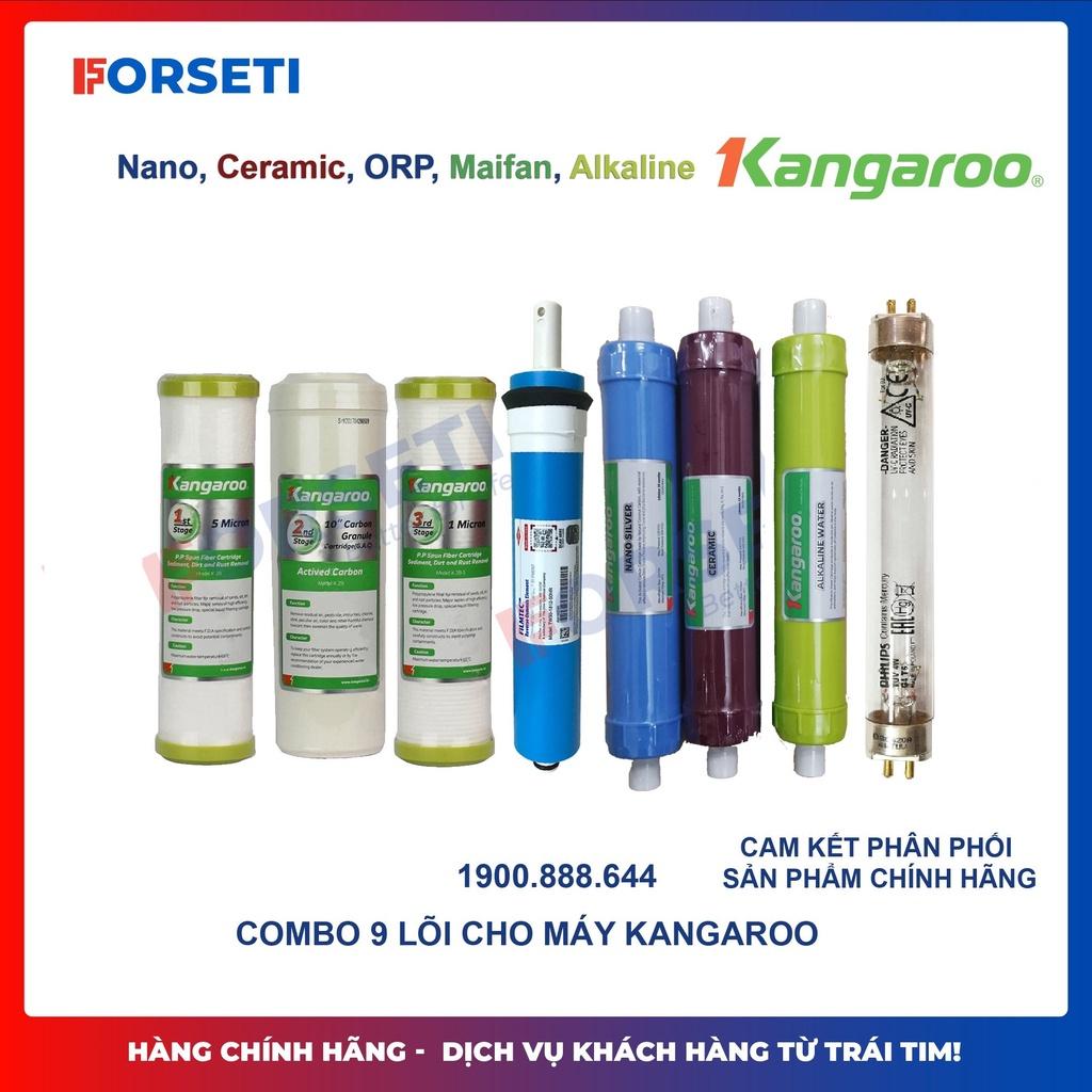 Trọn bộ 8 lõi lọc nước Kangaroo hàng chính hãng dùng cho máy lọc nước Kangaroo KG104A KV