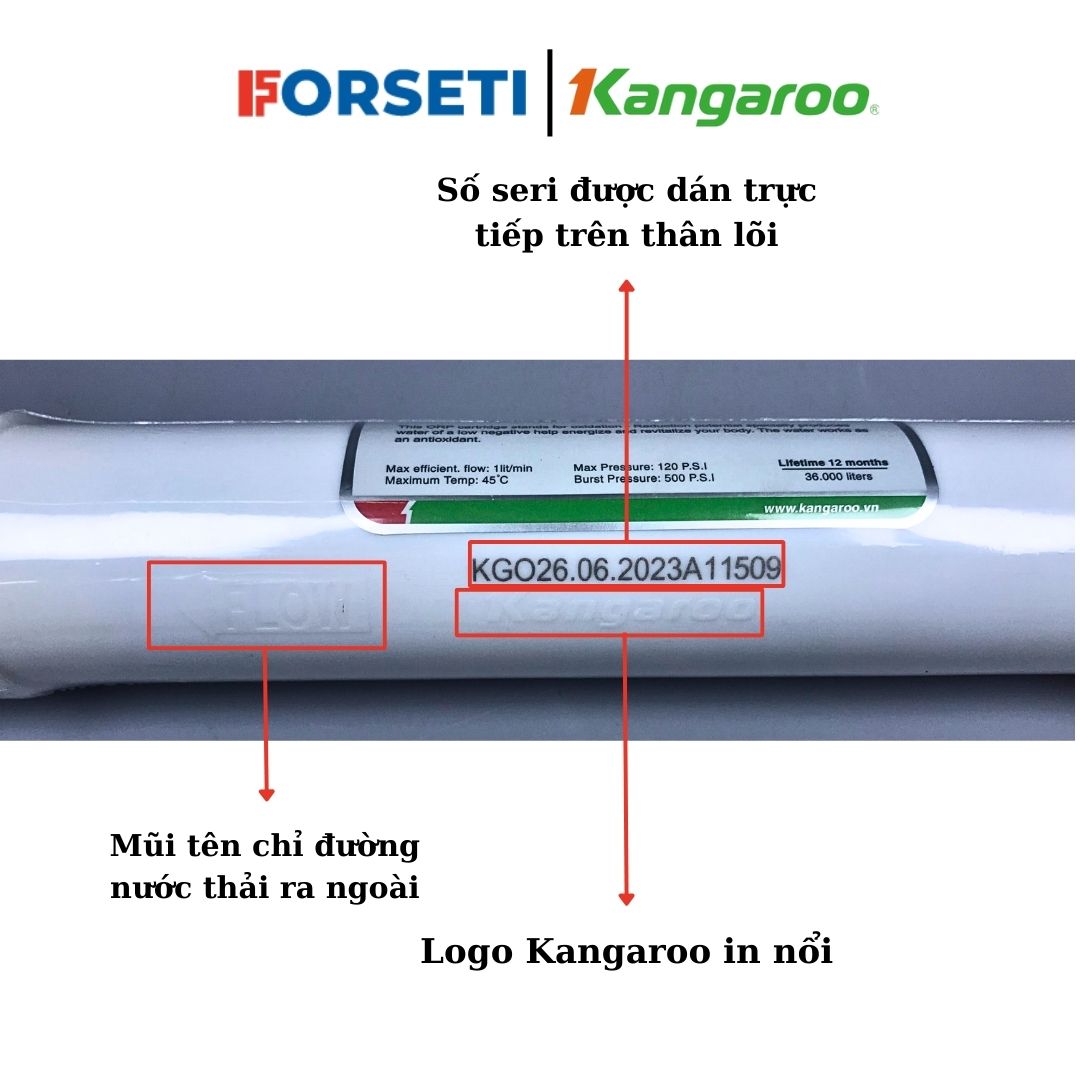 LÕI LỌC NƯỚC SỐ 6 KANGAROO – CERAMIC - Hàng chính hãng