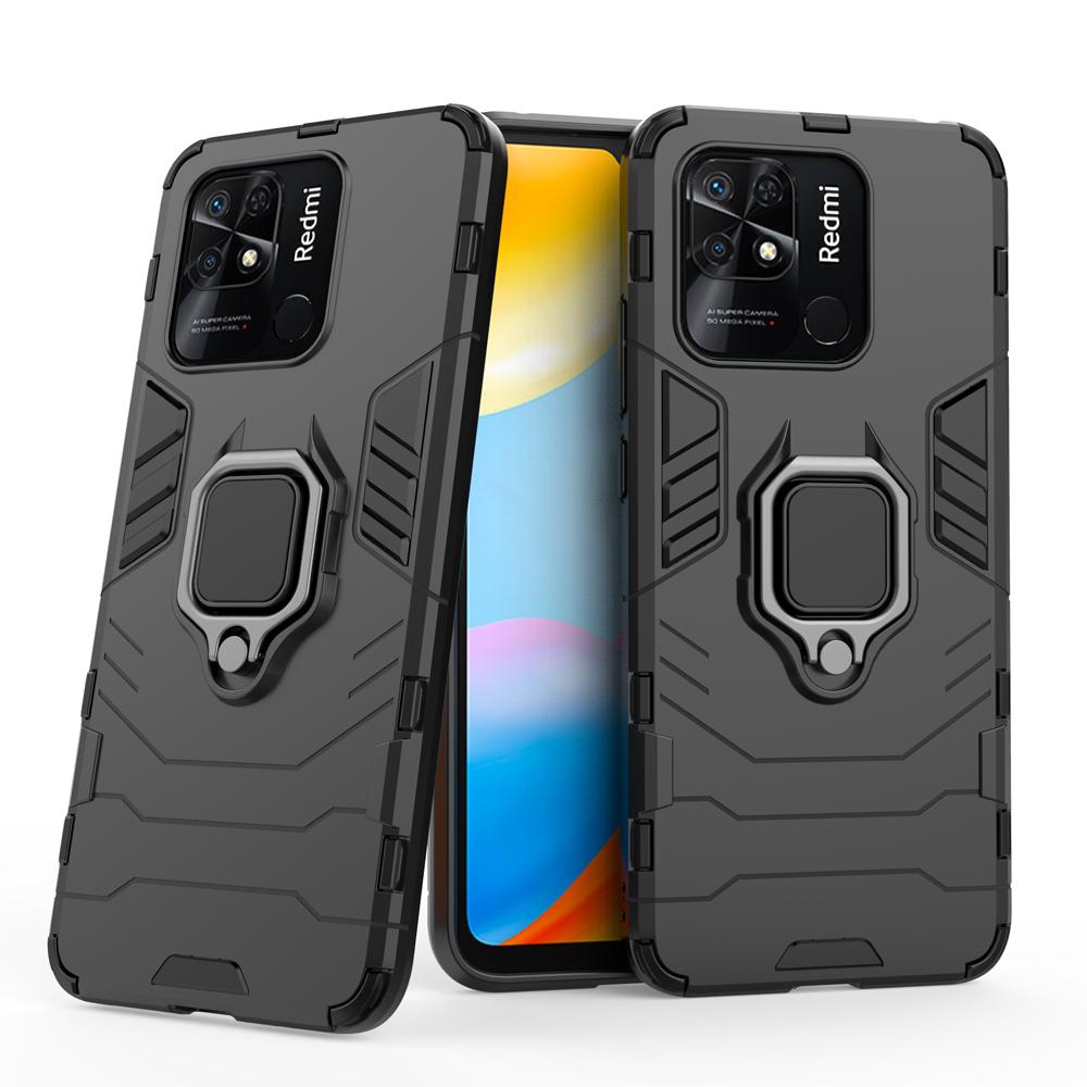 Ốp lưng dành cho Xiaomi Redmi 10C Poco C40 chống sốc iron man kèm nhẫn iring Bảo vệ camera và chống xem video tiện lợi