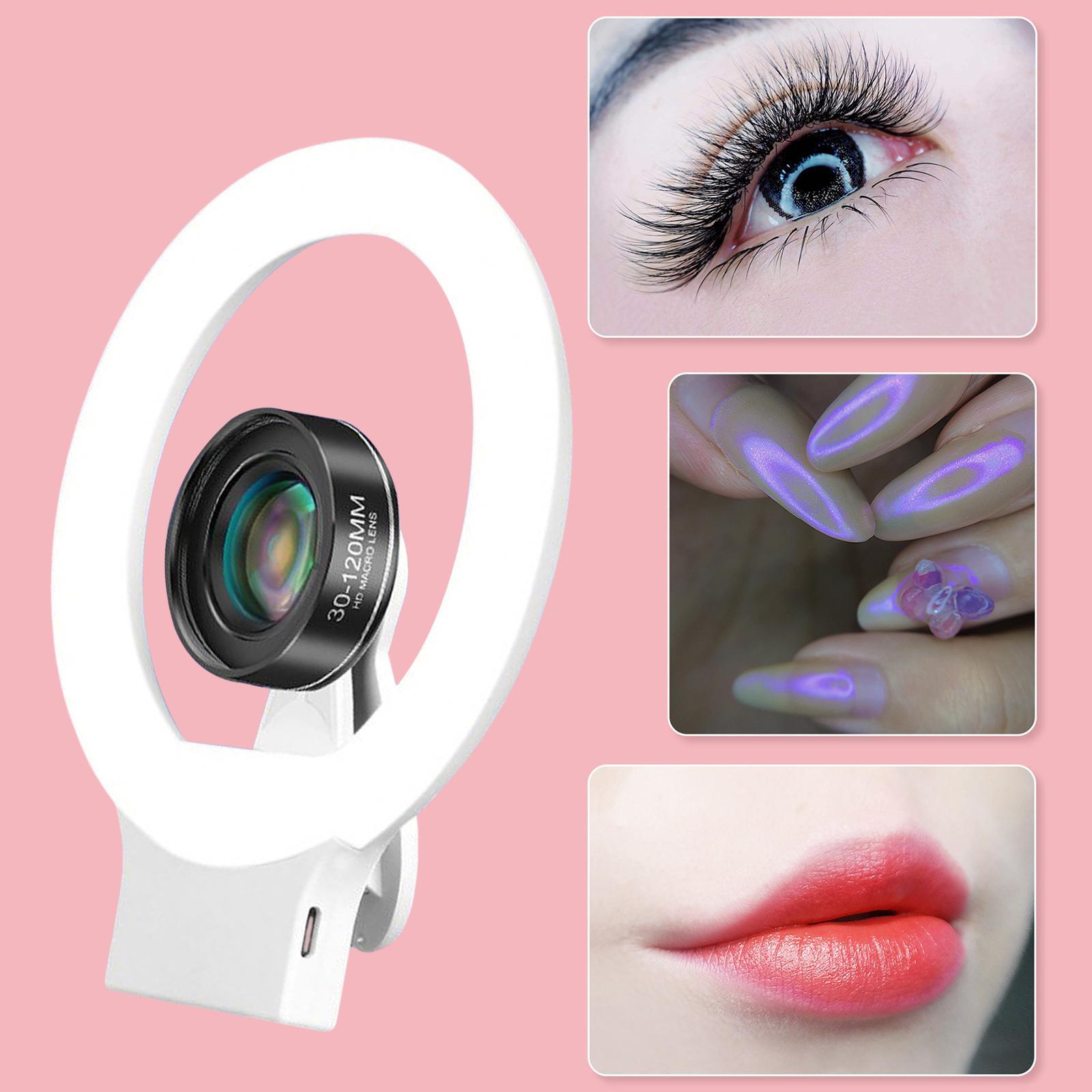 USB Charging Mobile Phone Fill Light Adjustable Brightness for Jewelry Vlog