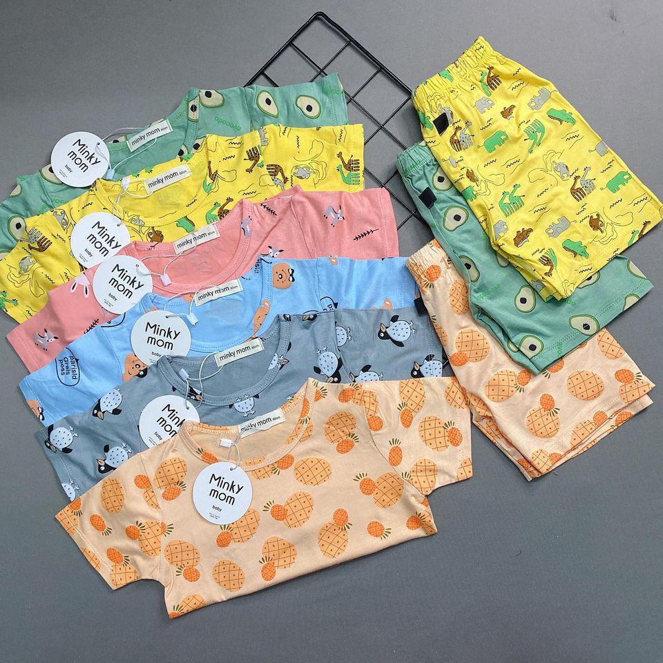 Bộ cộc tay cho bé bộ cộc tay Minkymom họa tiết TRÁI BƠ cho bé trai bé gái Chất thun lạnh cao cấp siêu mềm siêu mát