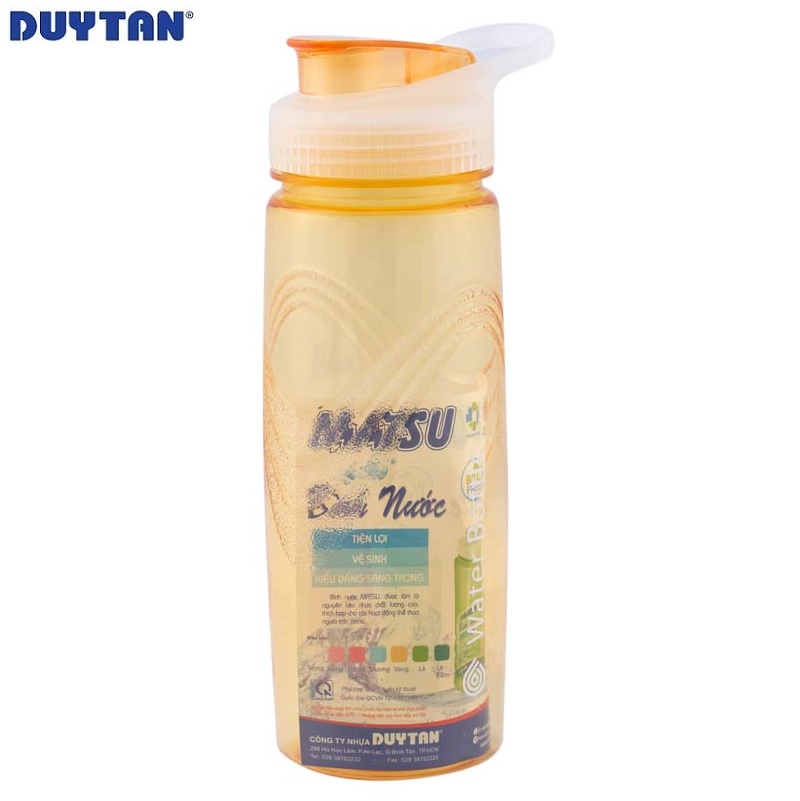 Bình nước nhựa Duy Tân Matsu 700ml (9,5 x 7,5 x 22,3 cm) - 10688 - Giao màu ngẫu nhiên - Hàng chính hãng