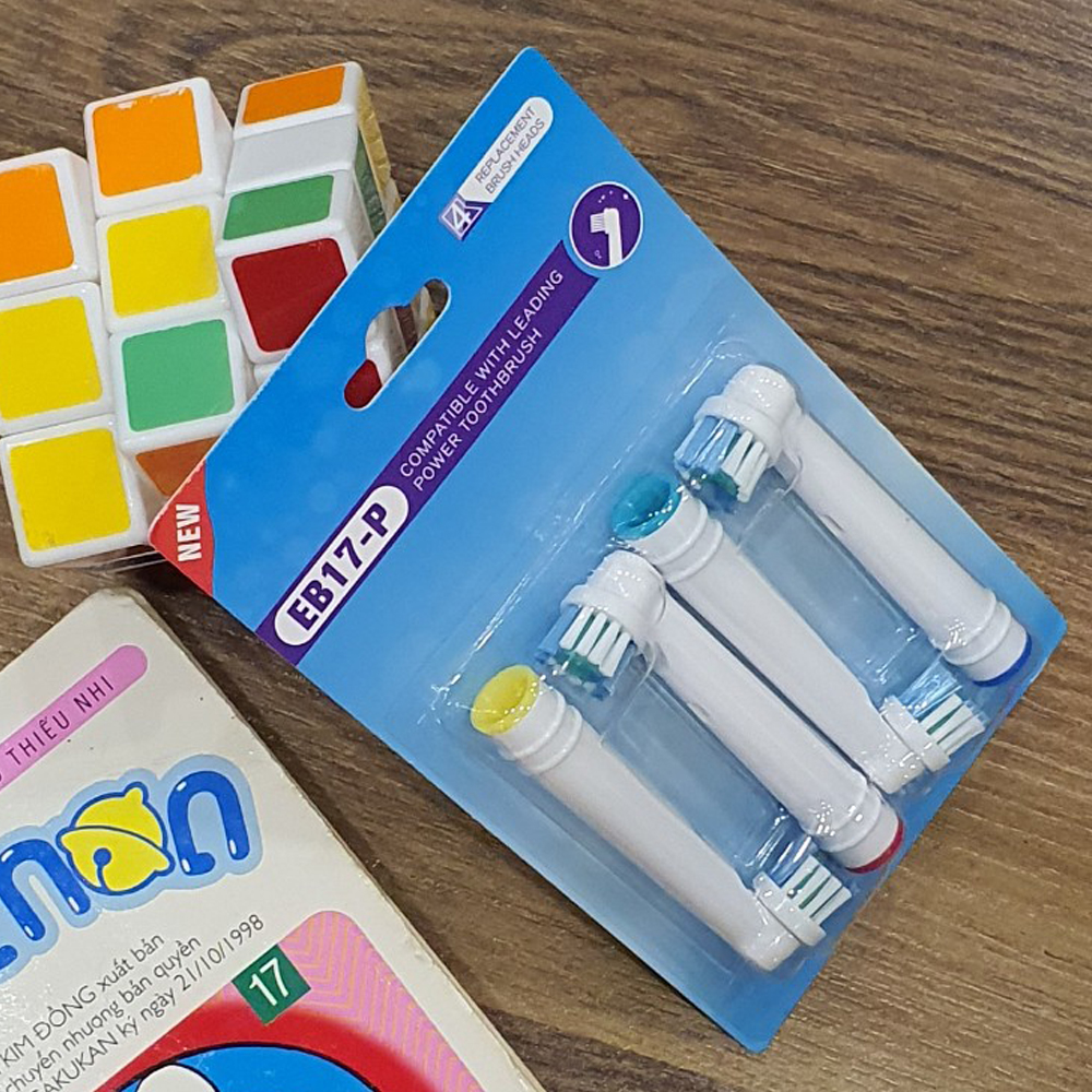 Set đầy đủ nhiều mã Bộ 4 đầu bàn chải đánh răng điện máy Oral B Braun chăm sóc răng miệng toàn diện – MIHOCO OralB EB