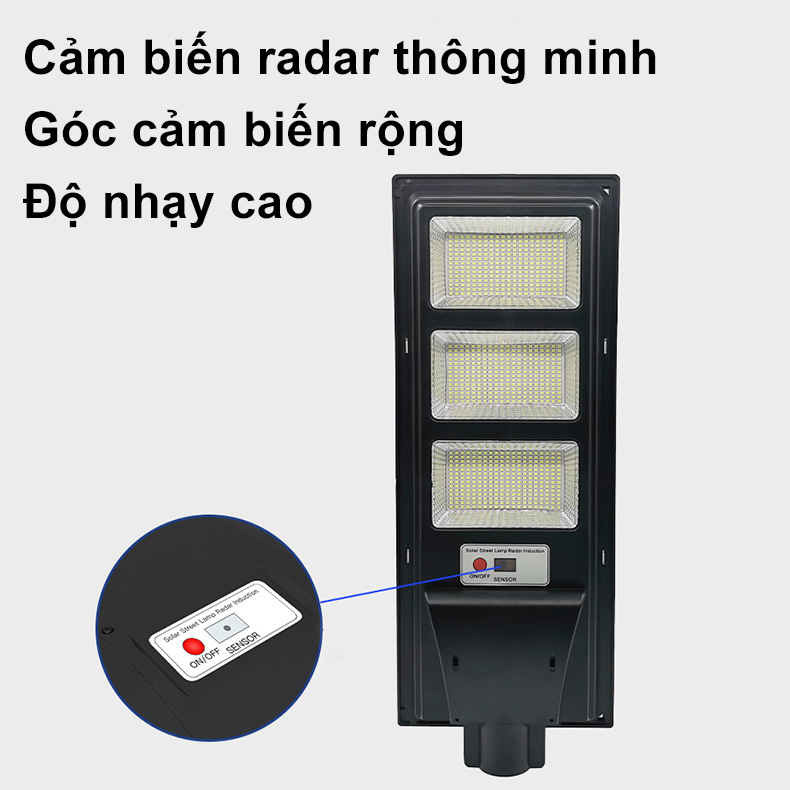 Đèn năng lượng mặt trời 200w,300w,400w ,pin dung lượng lớn, tuổi thọ lâu dài - D1383