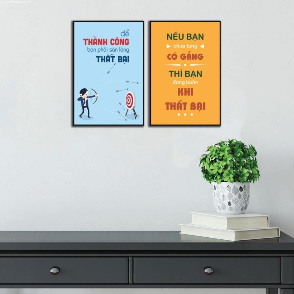 Tranh trang trí văn phòng, slogan, tranh cổ động