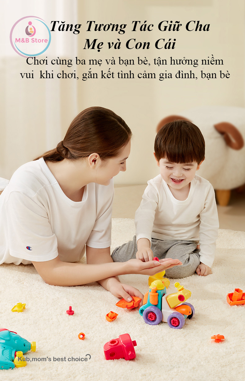 Bộ Đồ Chơi Lắp Ráp, Khoan Tự Động, Phát Triển Tư Duy Sáng Tạo - KUB