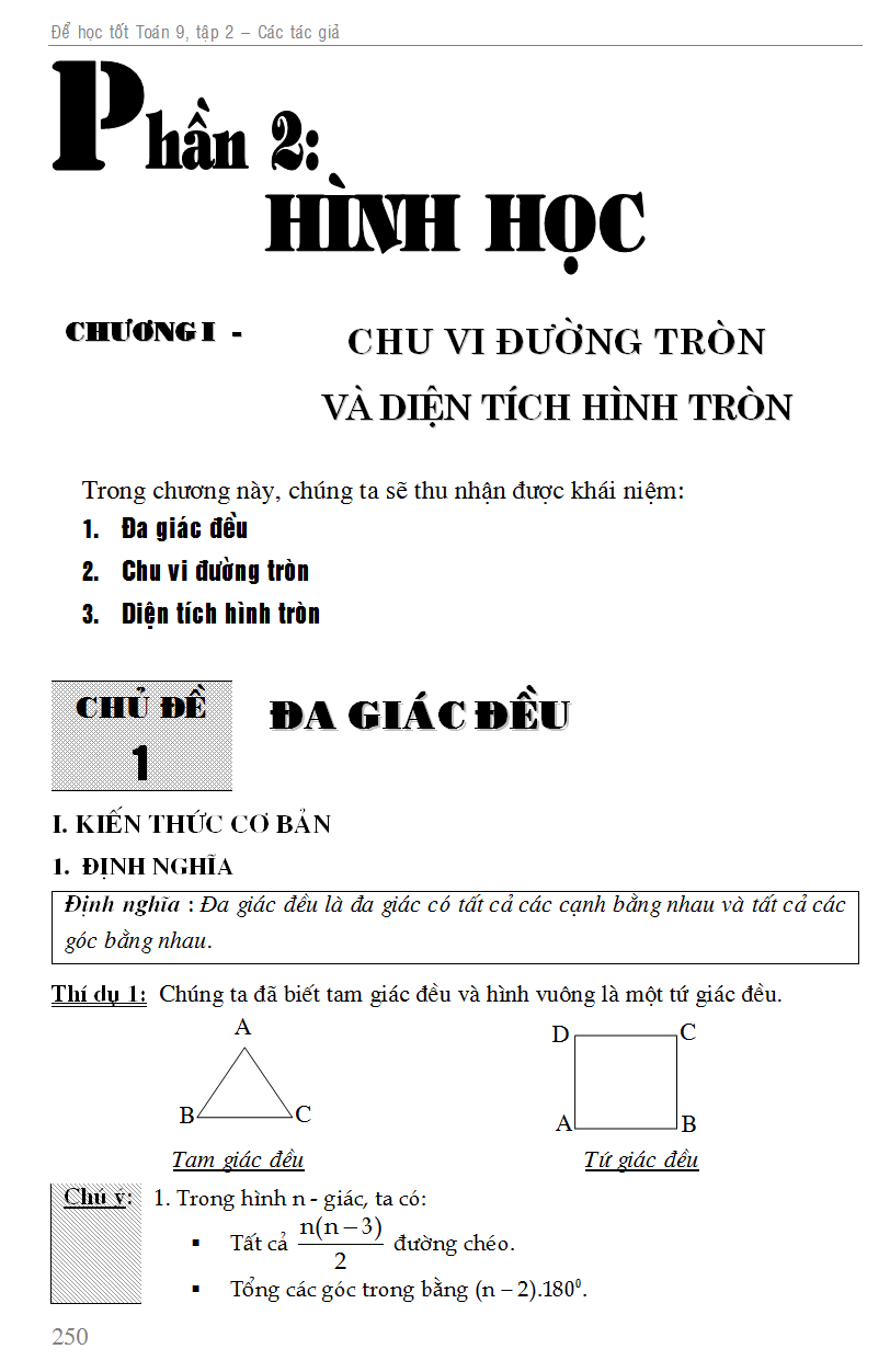 Để Học Tốt Toán 9 Tập 2 Phiên Bản Mới Nhất _KV