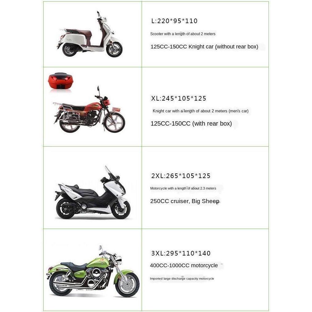 Vải bọc xe máy/xe scooter bốn mùa thông dụng chống bụi chống nước mưa bảo vệ khỏi tia UV ngoài trời