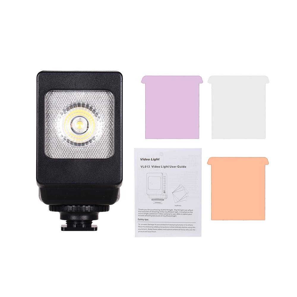 Đèn LED tô sáng mini 3W với 3 bộ lọc màu cho máy ảnh DSLR Canon Nikon Sony