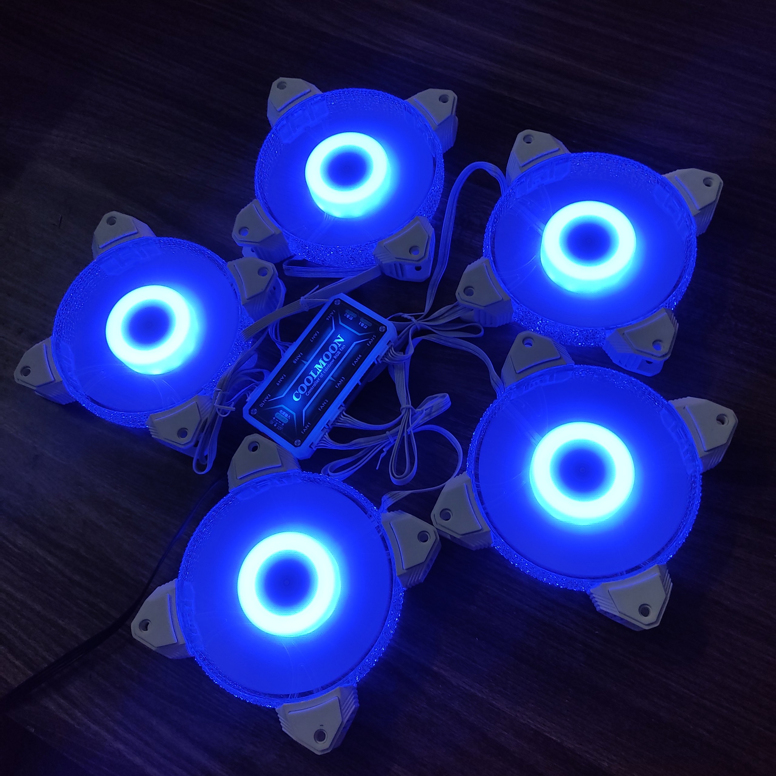 5 quạt tản nhiệt máy tính, Fan Led, Fan case RGB đồng bộ màu Hub, Phiên bản Diamond