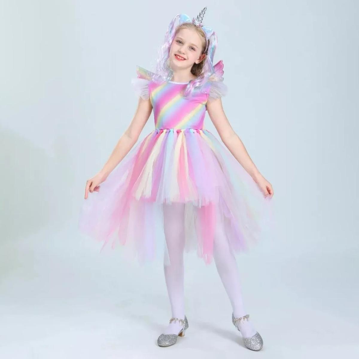Bộ Váy Unicorn Hóa Trang Halloween Bé Gái - Size S - Nuan Nuan 8064