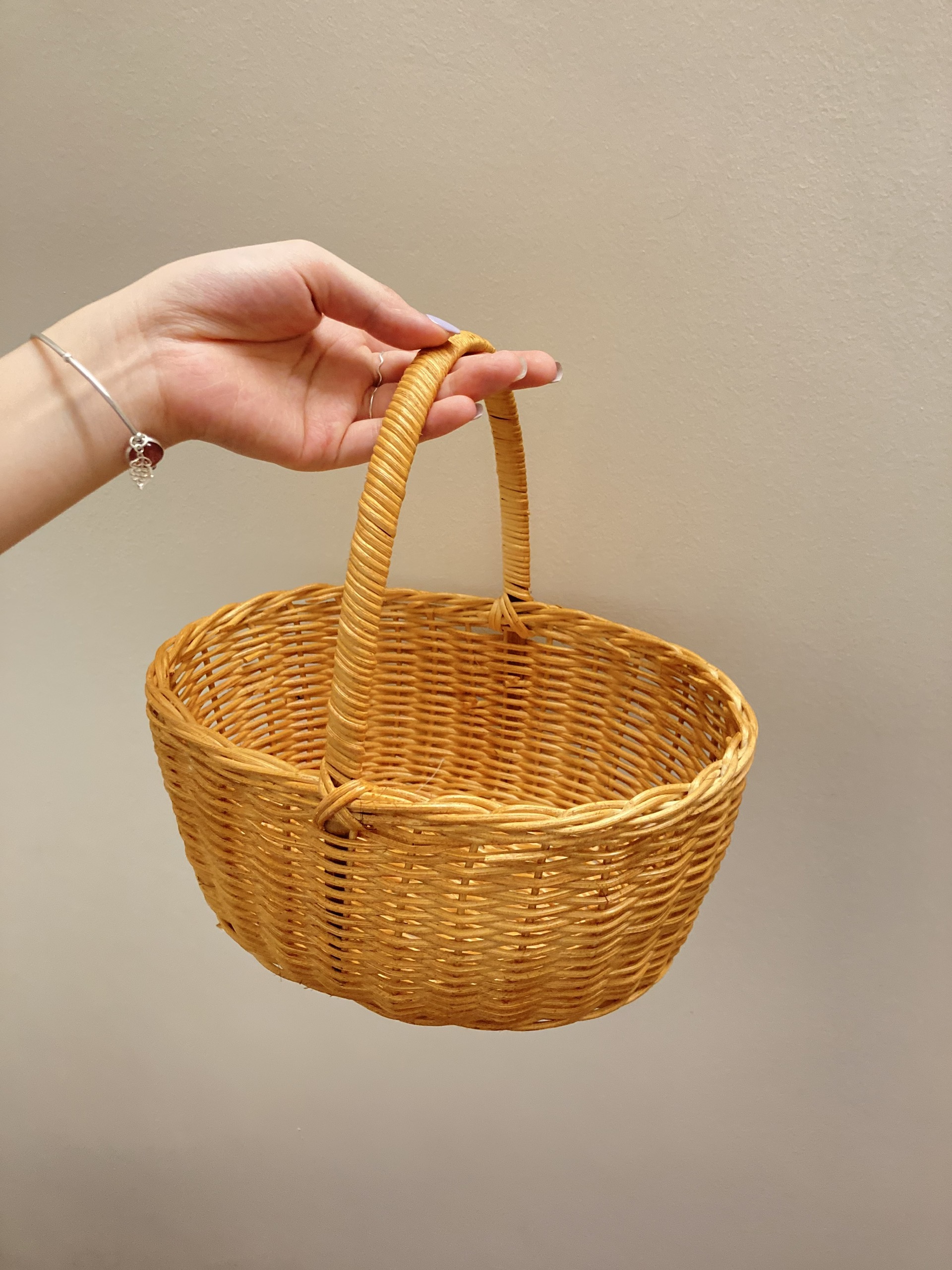 Giỏ mây có lót vải, Giỏ pinic đan mây , Giỏ dã ngoại decor chụp ảnh, giỏ đựng hoa quả