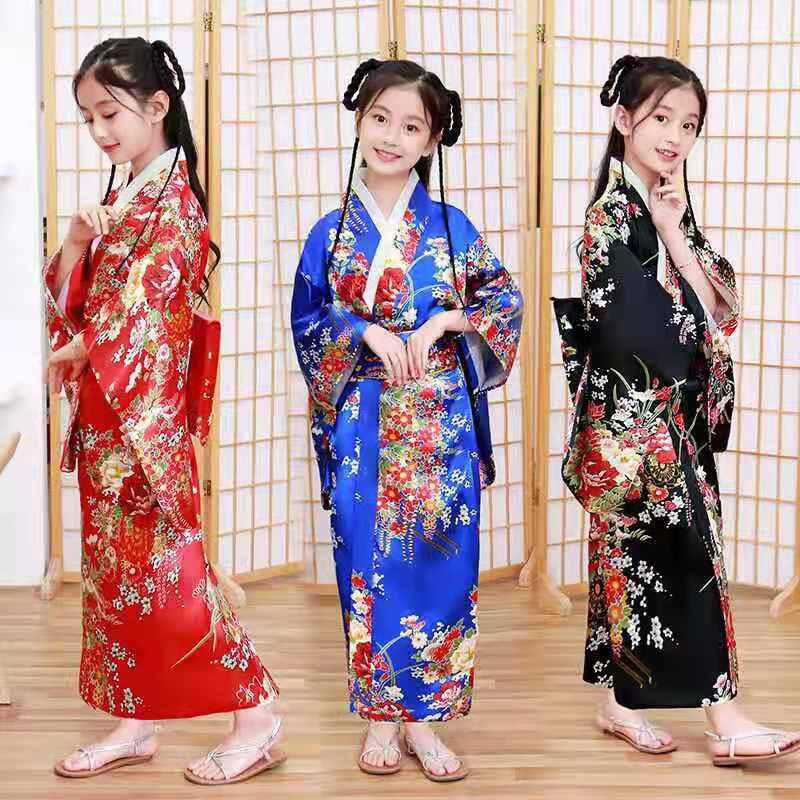 Bộ Kimono Phong Cách Nhật Bản Cho Bé Gái