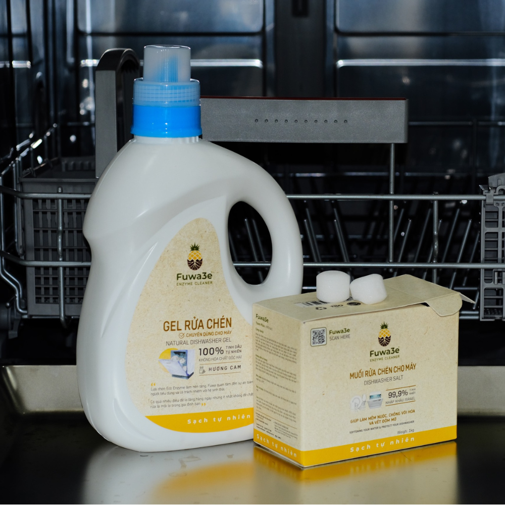 Gel rửa chén cho máy rửa chén bát Fuwa3e hữu cơ sinh học dạng gel 2L