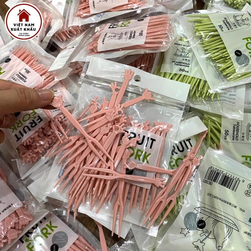 Dĩa Ăn Hoa Quả, Trái Cây, Bánh Kẹo Bằng Nhựa Tiện Gọn Bộ 50 Cái
