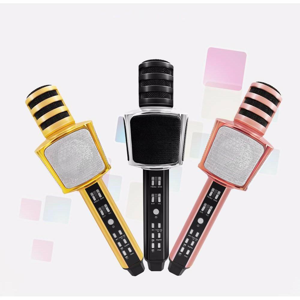 Mic hát karaoke bluetooth SD10 (Mic SD08-SD17-SD18-YS90-YS91-YS92-YS93-YS95-L698) 3 in 1 loa to Mic Bass cực chuẩn