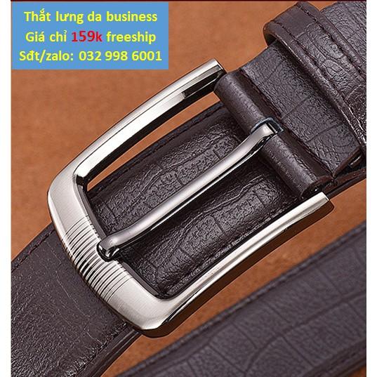 Dây thắt lưng da business