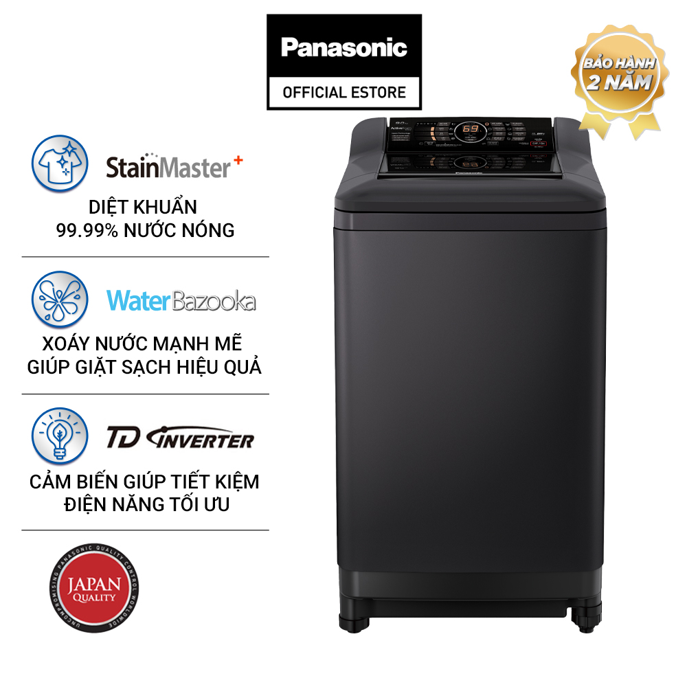 [Lắp đặt trong vòng 24h] Máy Giặt Cửa Trước Panasonic 9.5 Kg NA-FD95V1BRV - Công Suất Xoáy Giặt Nhanh - Hàng chính hãng