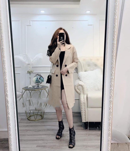 ÁO Dạ Ép Nắp Túi Dáng Dài Cao Cấp
