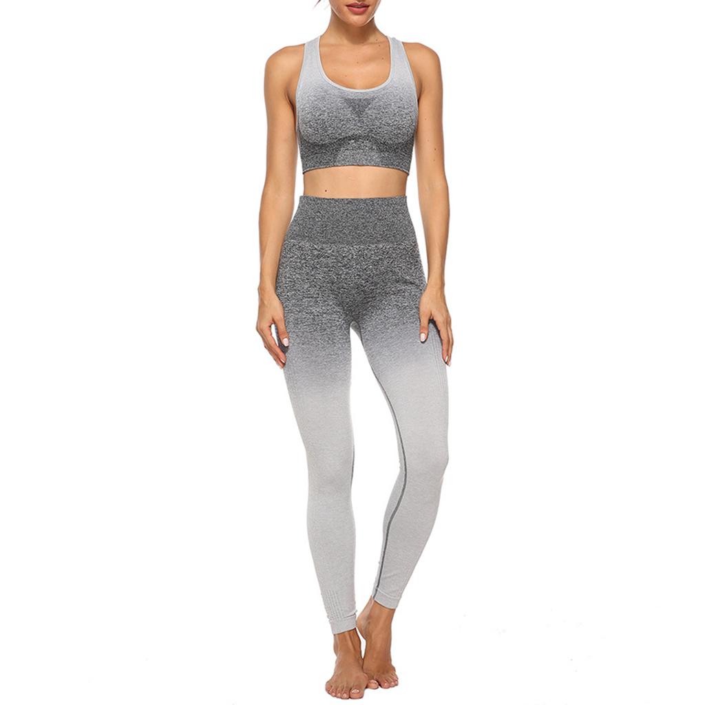 Women 2 Pieces Tracksuit Sports Bra Legging Pants Yoga Set Outfit