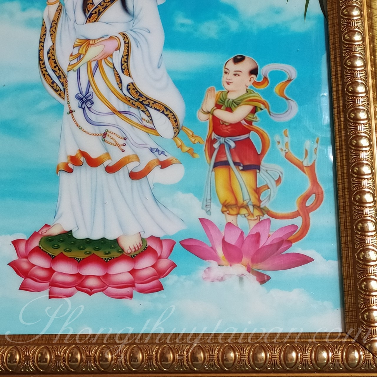Bài Vị Quan Âm và Đồng Tử