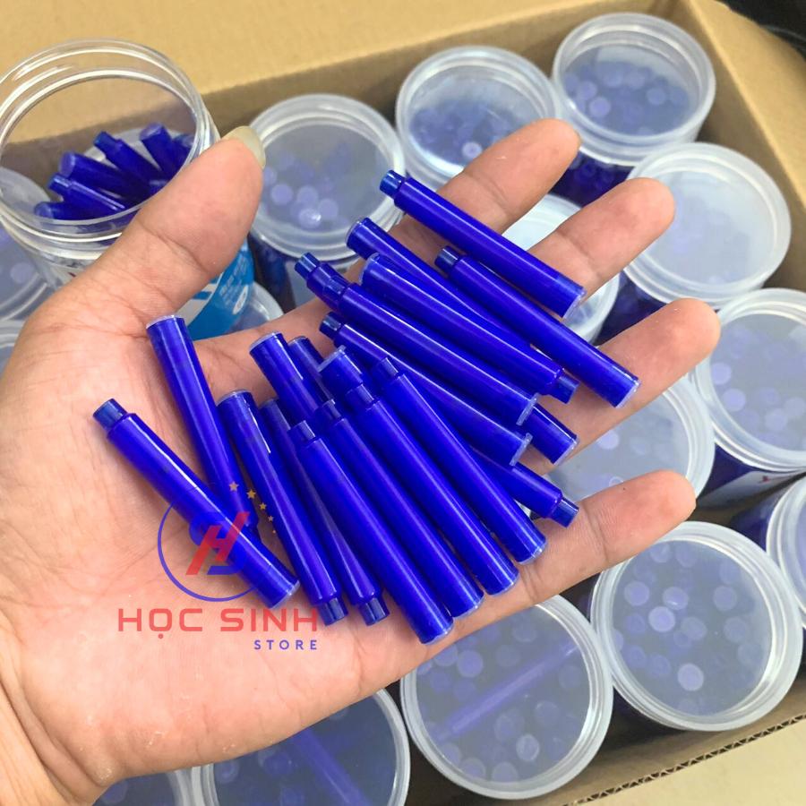 Lon 30 Ống Mực Bút Máy Xóa Được Cỡ Lớn 3.4mm 00025 (Mực Xanh, Tím) Chất Lượng Tốt