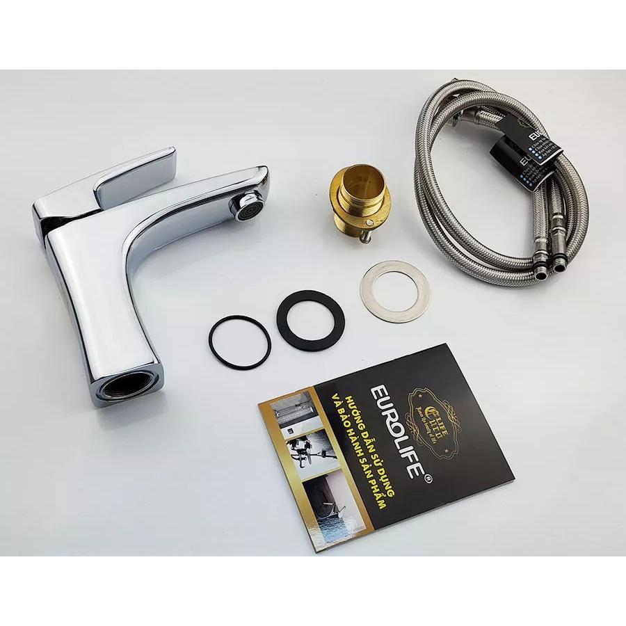 Vòi Lavabo nóng lạnh thiết kế mới mạnh mẽ cho chậu rửa mặt Eurolife EL-LOUIS 02