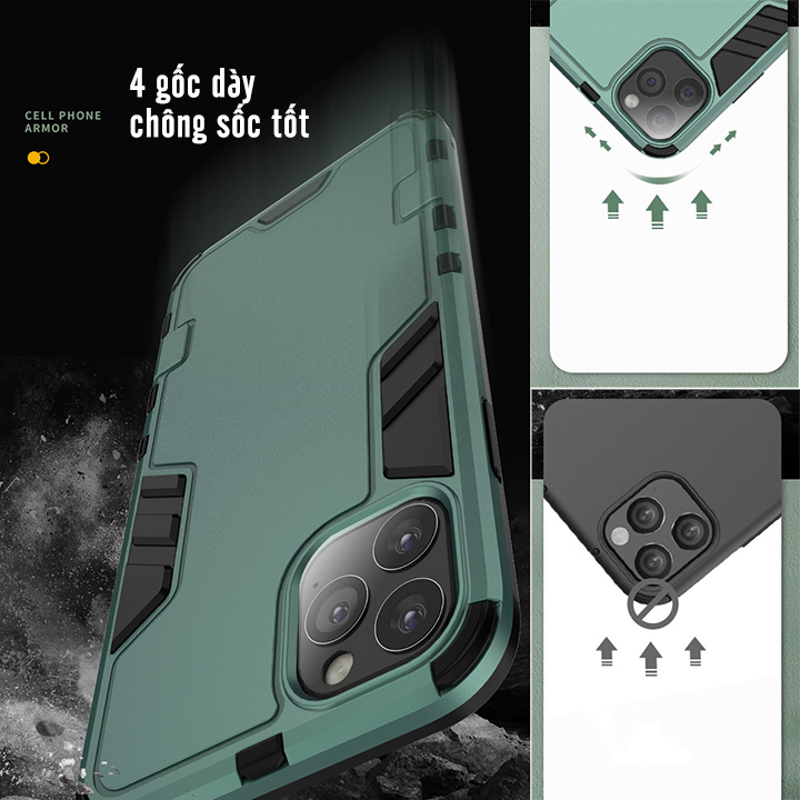 Ốp lưng cho iPhone 6 Plus / 7 / 7 Plus / X-XR / XS Max / iPhone 11 / iPhone 11 Pro / iPhone 11 Pro Max iRON - MAN - Nhựa PC cứng viền dẻo chống sốc VER 2