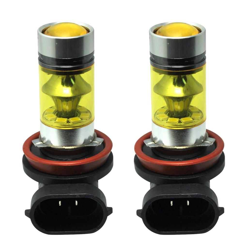 2x Car Truck Driving Fog Lights H11 H8 H9 20SMD LED Bulbs Auto Lamp Yellow