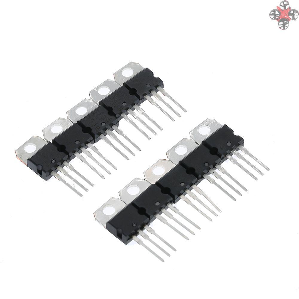 50pcs/set 10 Types L78 Series Mosfet Transistors Assortment Kit Diode Transistor Assortment Assorted Kit with Clear Plastic Box 10 Values L7805CV-LM317T