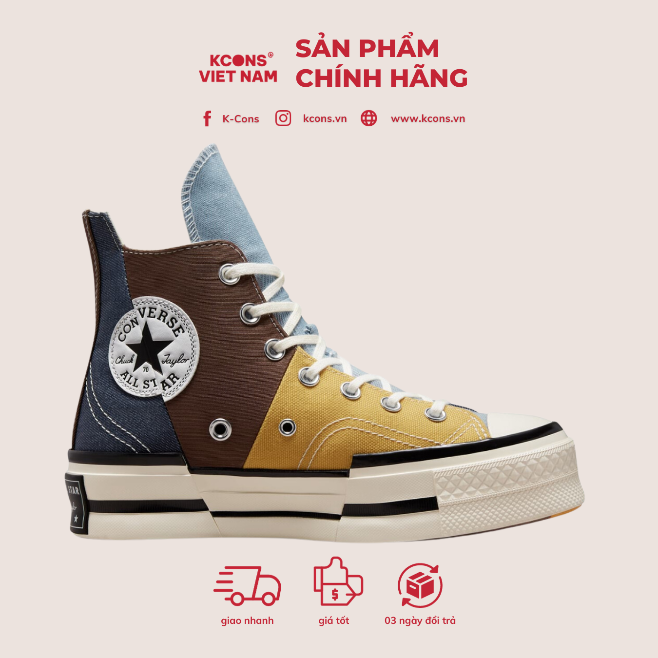 Giày Converse Chuck Taylor 1970 Plus Denim Fashion Squirrel Friend Cổ Cao A02871C