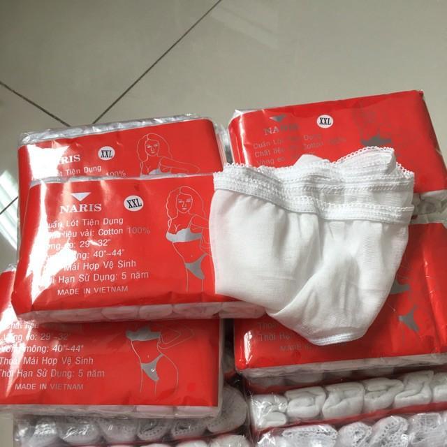 SET 5 GÓI QUẦN LÓT COTTON DÙNG 1 LẦN CHO MẸ SAU SINH HOẶC ĐI DU LỊCH ( LOẠI 1)- NARIS