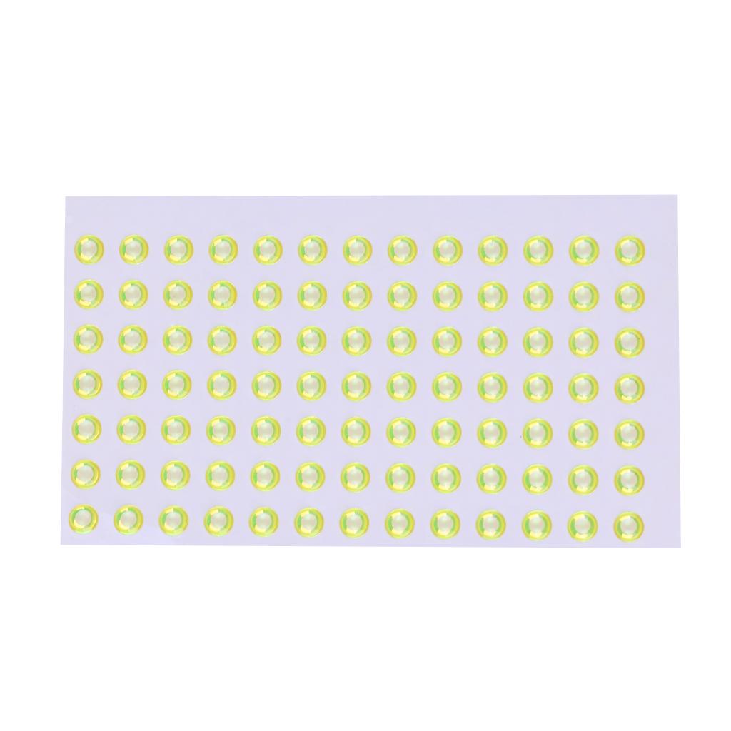 100 Pieces Fishing Lure Eyes Lifelike Yellow Self Adhesive Eyes Fishing Eyes