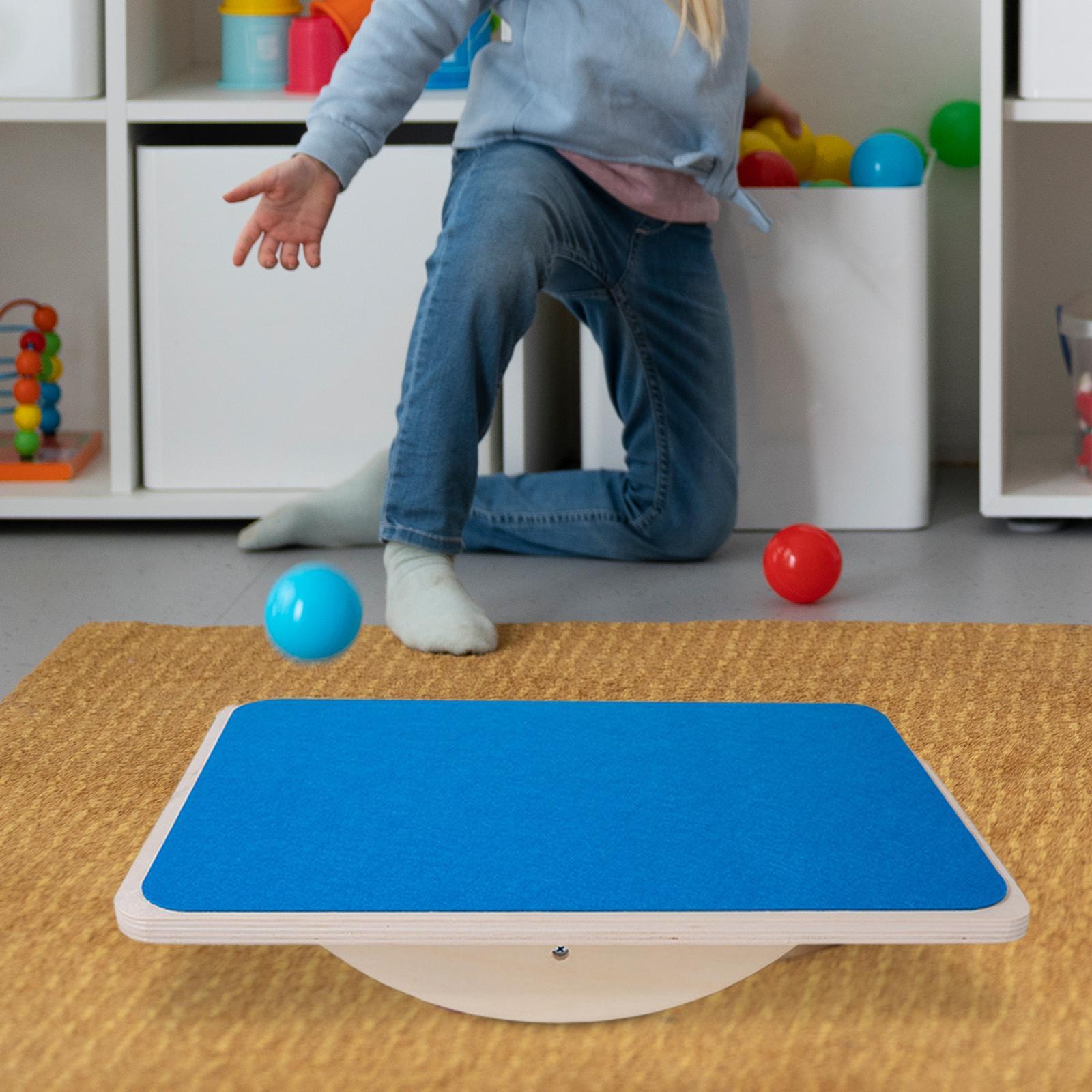 Wooden Balance Board Curvy Equipment Interactive Rocker Board Standing
