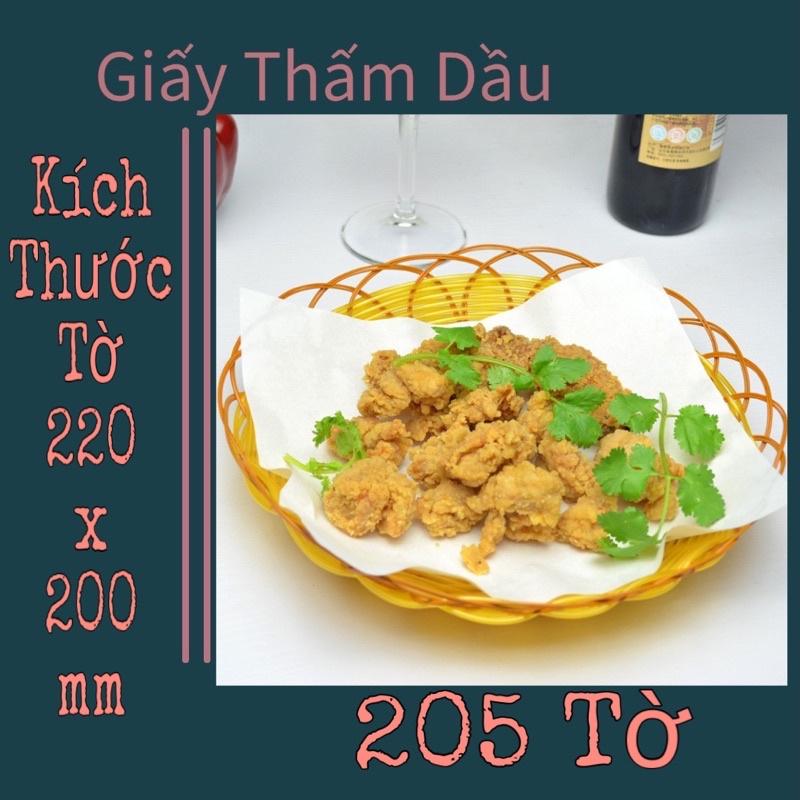 Giấy Thấm Dầu Mỡ Chuyên Dụng 205 Tờ Cho Bếp Đồ Chiên x2Lớp Pulppy 220x200mm Giấy Bếp Đa Năng