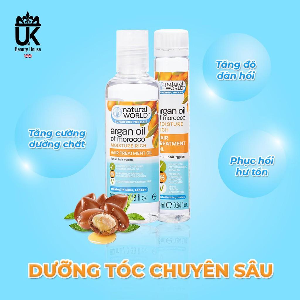 Dầu dưỡng tóc Argan oil of Morocco Natural World 100ml/ 25ml