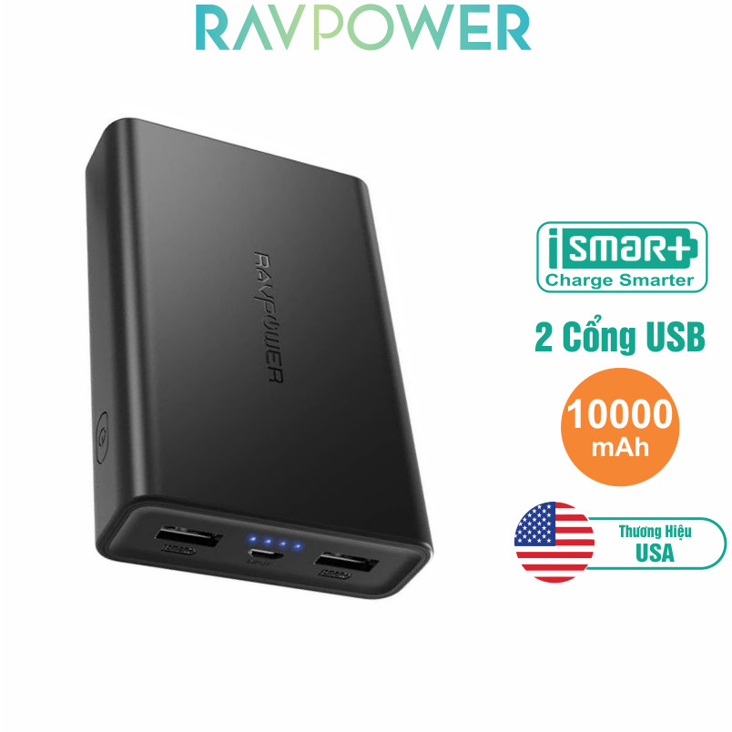 Pin Sạc Dự Phòng RAVPower RP-PB005 10000mAh - Hàng Chính Hãng