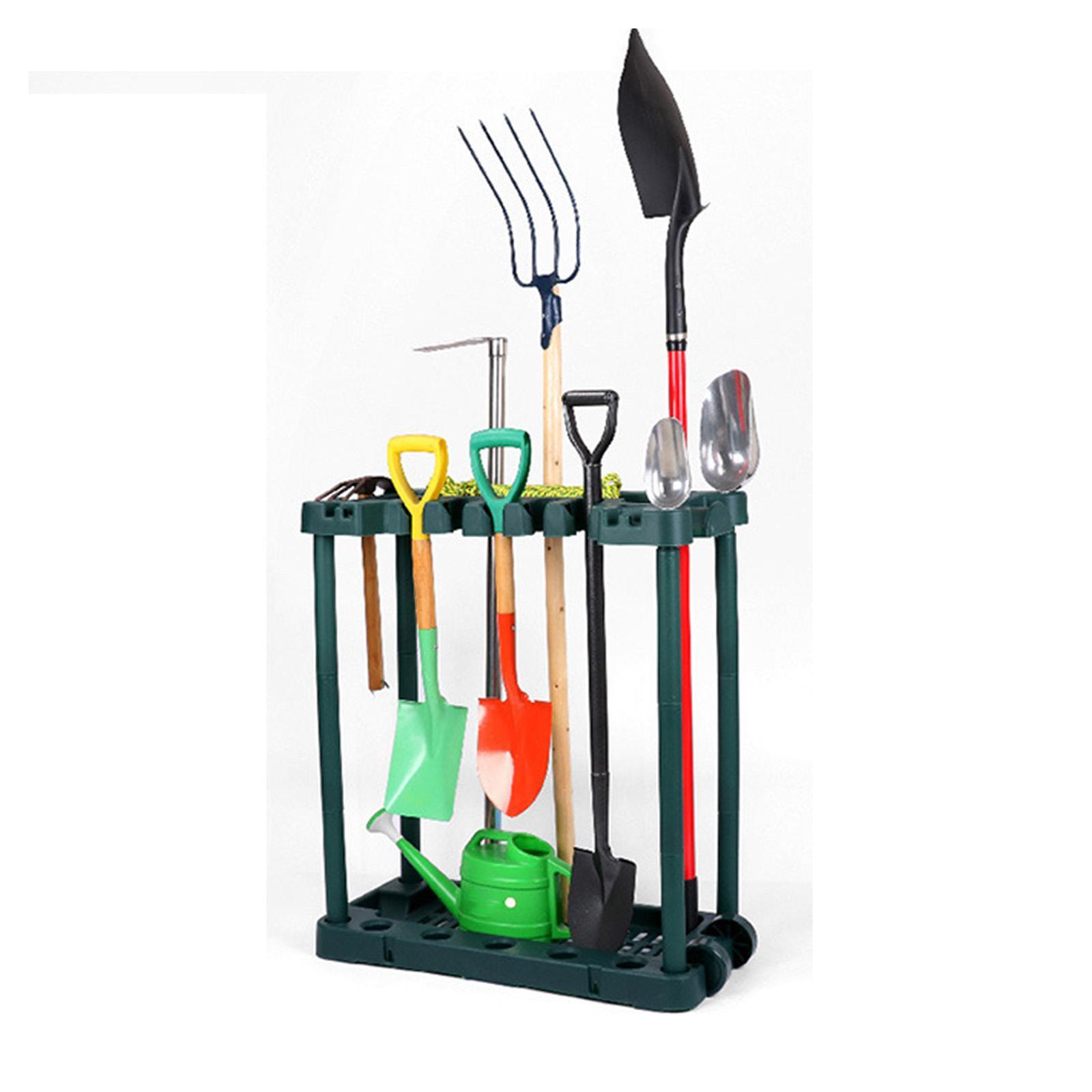 Garden Tool Organizer Utility Rack Hand Tools Holder for Indoor Outdoor Home