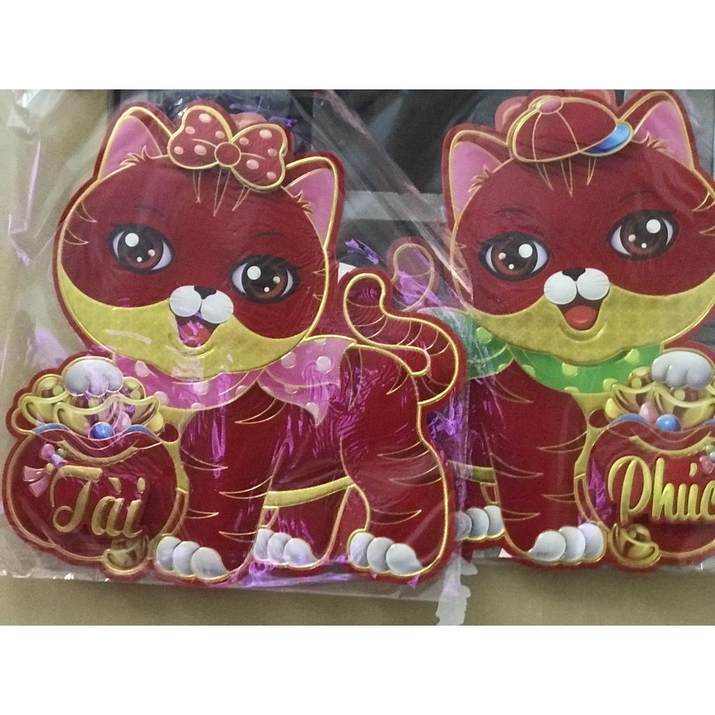 Decal Dán Trang Trí Tết 2023| Mẫu Dán Trang Trí Cửa Kính Năm Mới bé mèo dễ thương