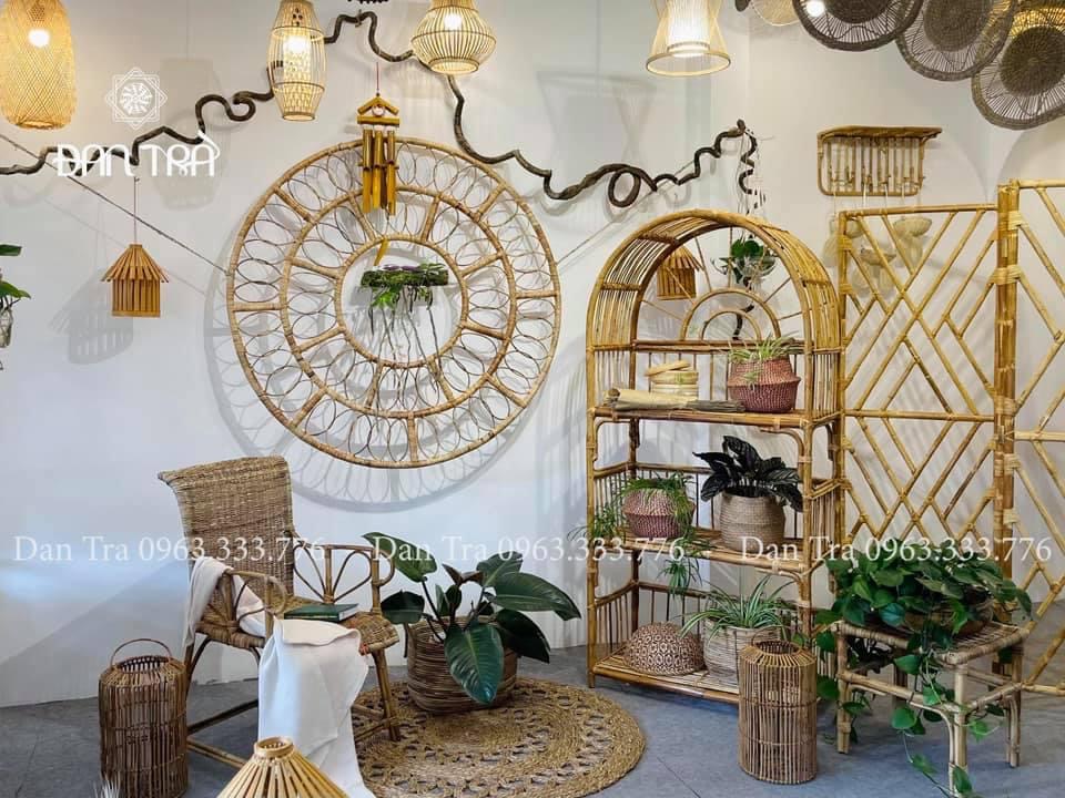 Kệ Mây Vòm Size 1m6 -Kệ Mây Decor Phòng- Kệ Mây Tia Nắng Đan Trà- Nội Thất Mây Tre Đan- Đồ Trang trí Bằng Mây Tre