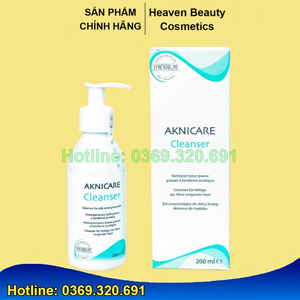 Sữa rửa mặt Aknicare cho da dầu mụn, kiềm dầu, giảm viêm 200ml