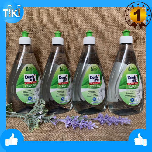 [Nhập khẩu Đức] Nước rửa bát Denkmit 500ml hương thiên nhiên chứa chât béo hòa tan dầu mỡ cứng đầu, pH trung tính bảo vệ da tay.